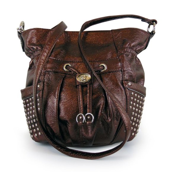 Kathy Van Zeeland | Bags | Kathy Van Zeeland Copper Metallic Hobo Bag ...